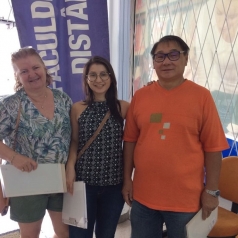 Elisabete, Cibele e Celso Lin  Elisabete, Cibele e Celso Lin